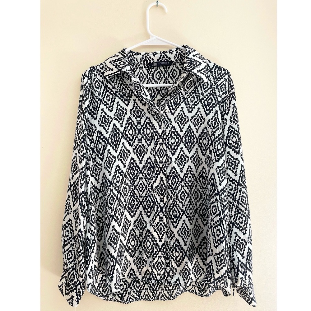 Zara Patterned Button Up